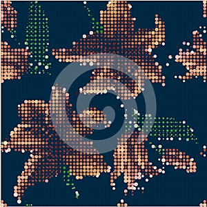 ÃÅ¸ÃÂµÃâ¡Lily flowers seamless pattern.